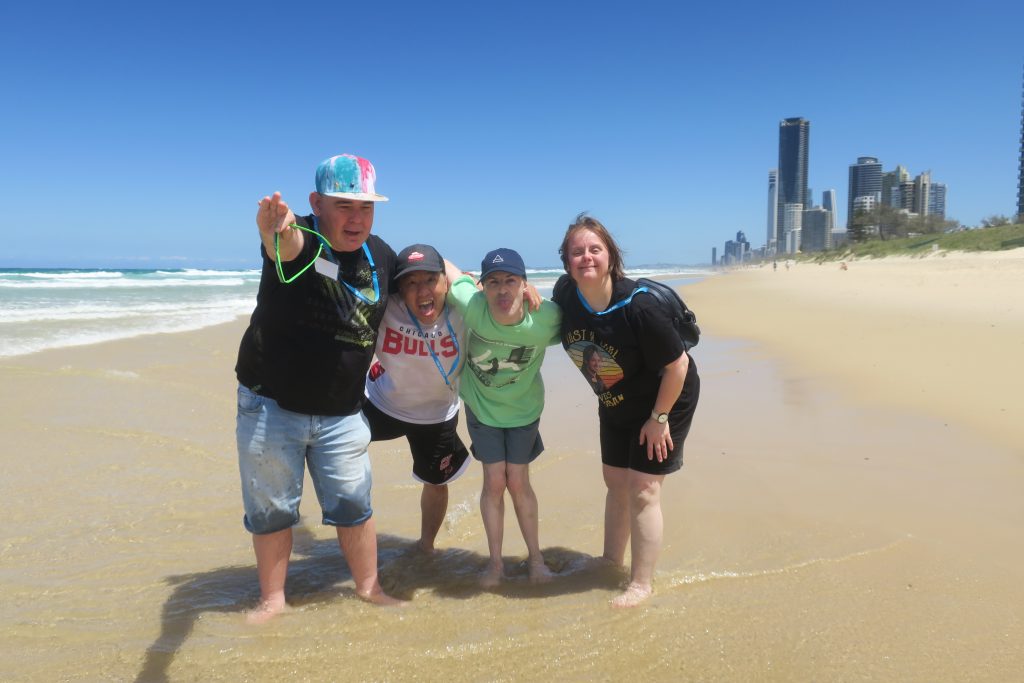 Supported travel group on the Gold Coast